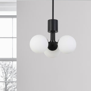 Dainolite Ltd - AMA-153P-MB - Three Light Chandelier - Amanda - Matte Black