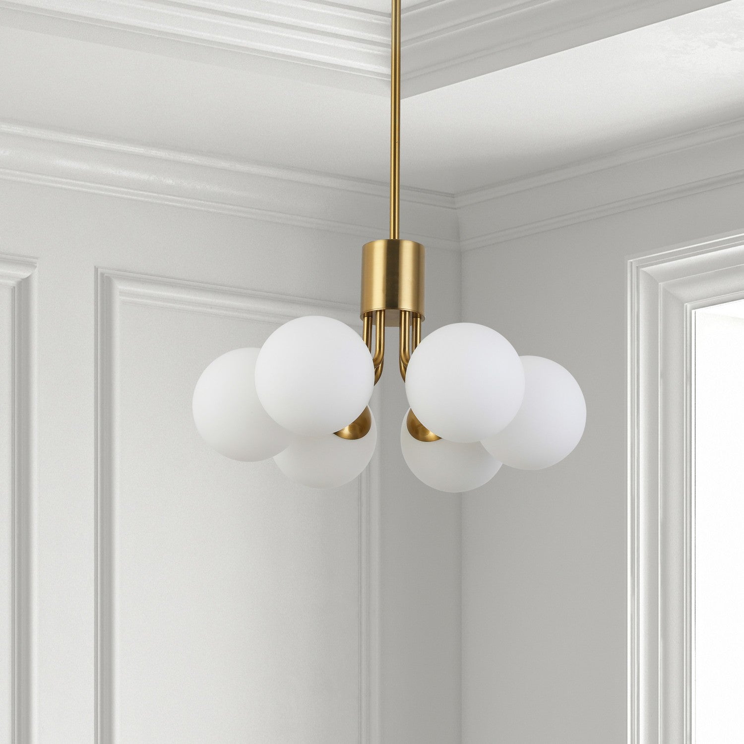 Dainolite Ltd - AMA-186P-AGB - Six Light Pendant - Amanda - Aged Brass