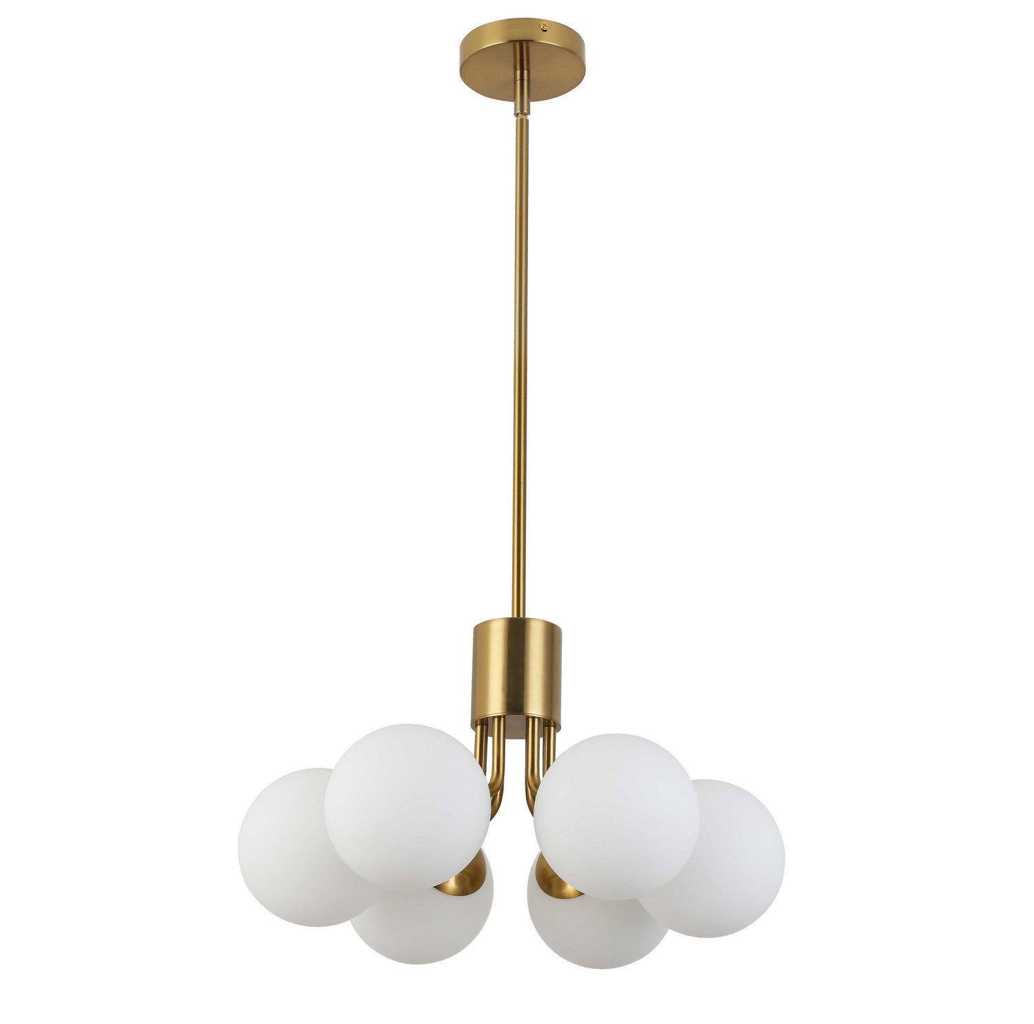 Dainolite Ltd - AMA-186P-AGB - Six Light Pendant - Amanda - Aged Brass