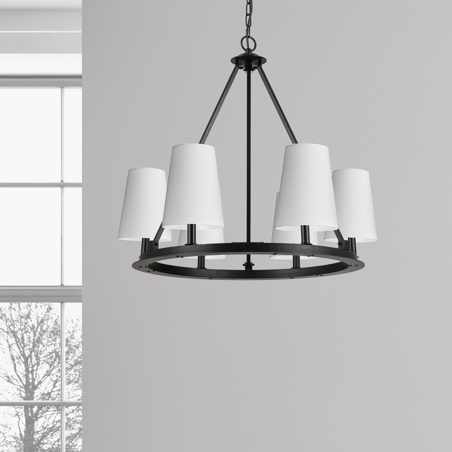 Dainolite Ltd - CLB-306C-MB-790 - Six Light Chandelier - Colby - Matte Black