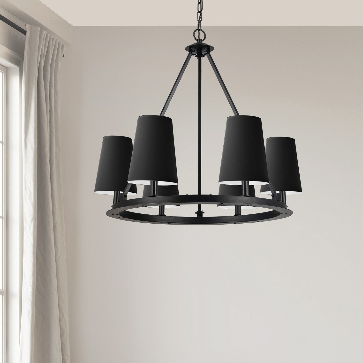 Dainolite Ltd - CLB-306C-MB-797 - Six Light Chandelier - Colby - Matte Black