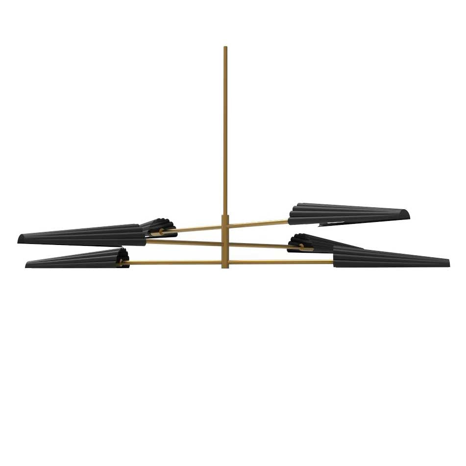 Dainolite Ltd - CSE-476C-AGB-MB - Six Light Chandelier - Cassie - Aged Brass