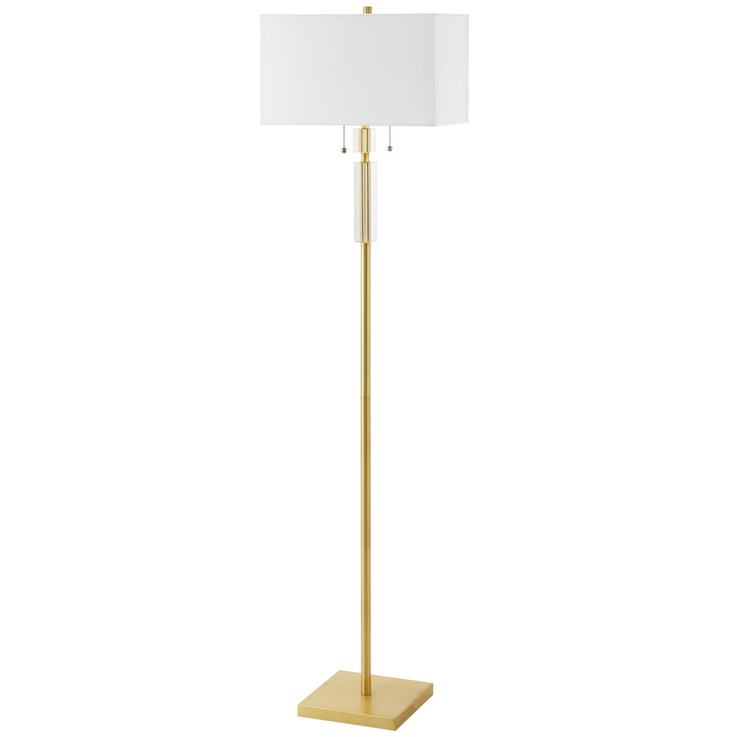 Dainolite Ltd - DM231F-AGB - Two Light Floor Lamp - Fernanda - Aged Brass