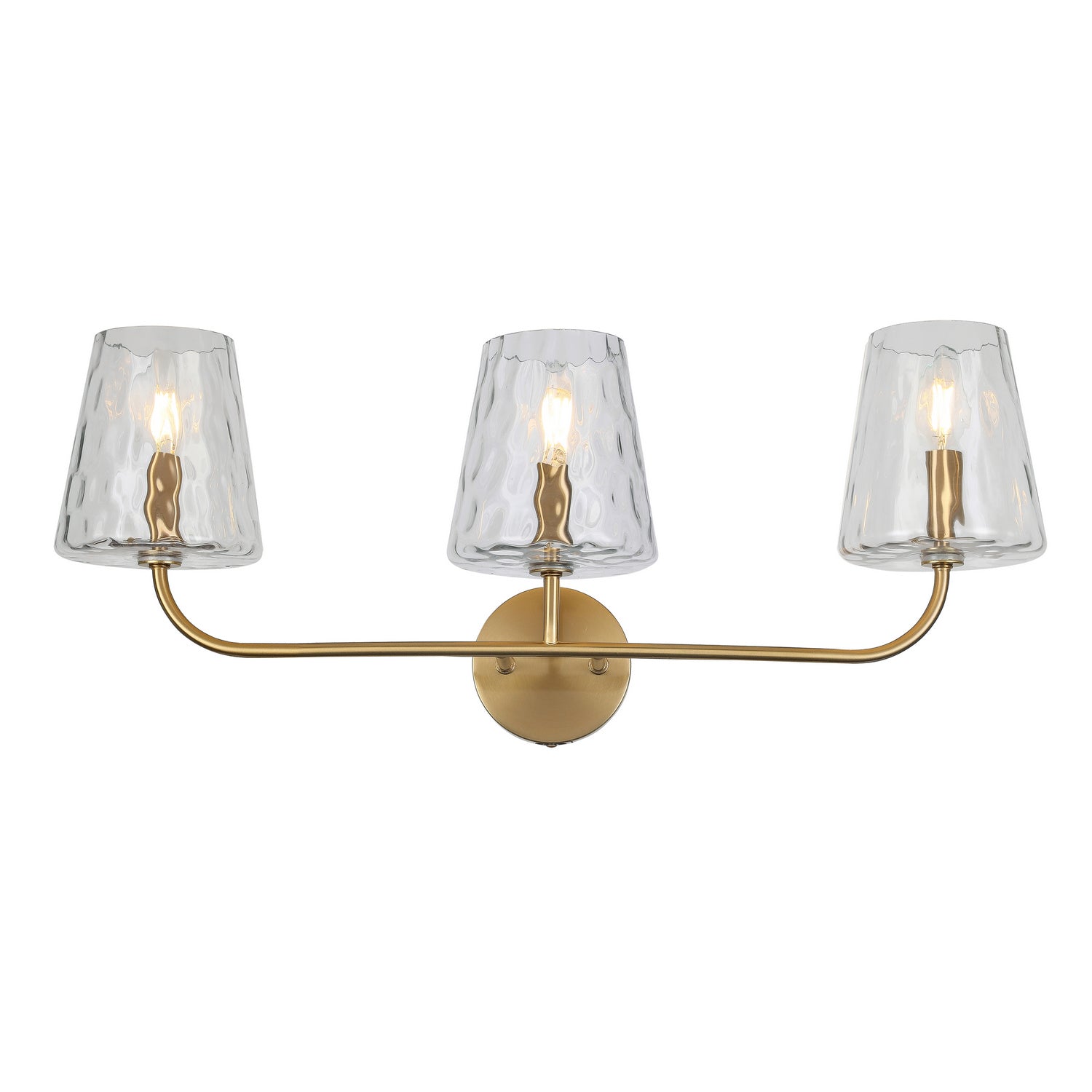 Dainolite Ltd - ELN-213W-AGB-CLR - Three Light Vanity - Eleanor - Aged Brass