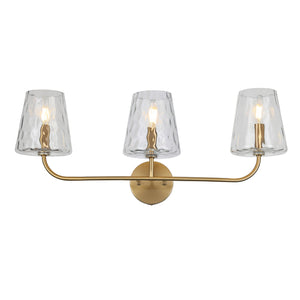 Dainolite Ltd - ELN-213W-AGB-CLR - Three Light Vanity - Eleanor - Aged Brass