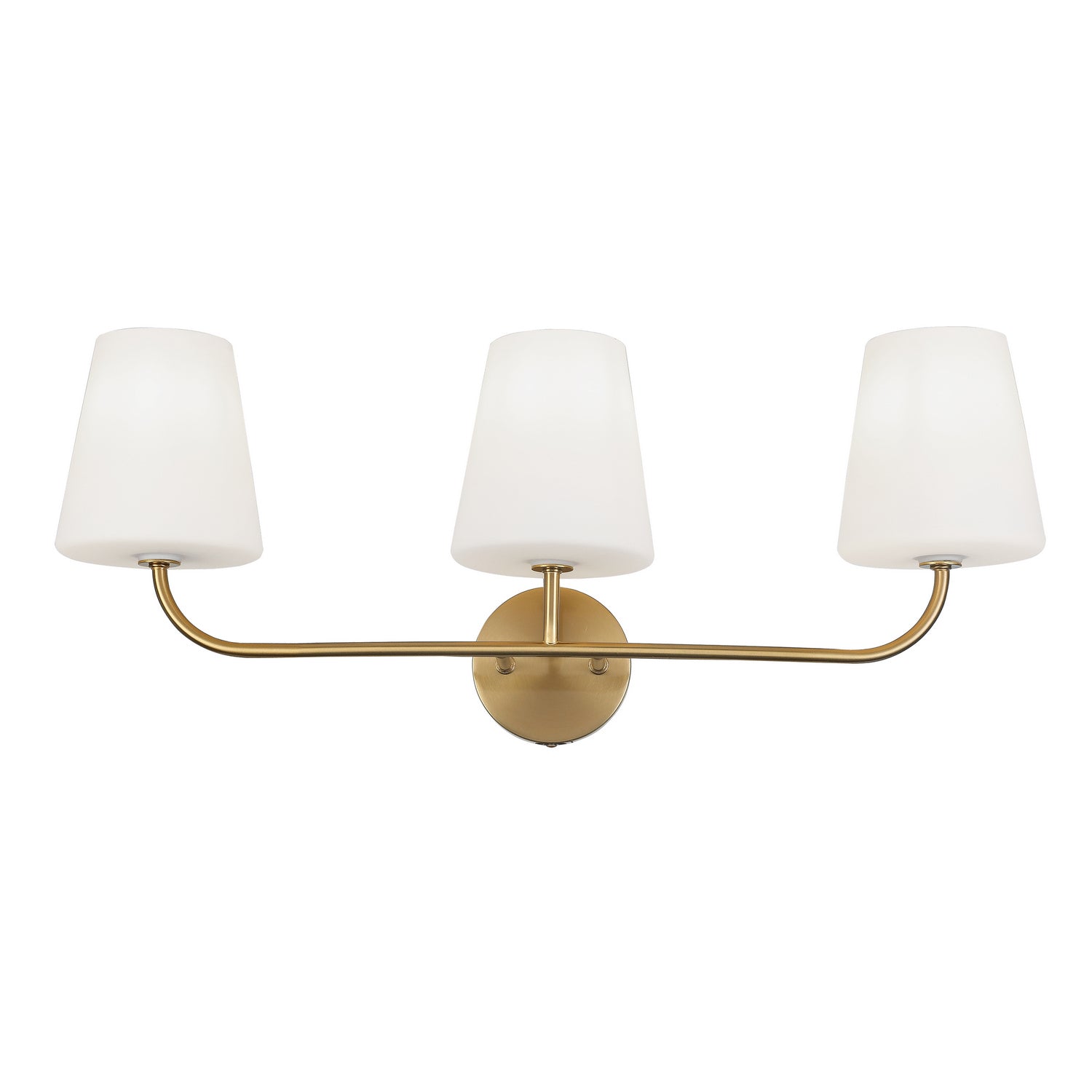 Dainolite Ltd - ELN-213W-AGB-WH - Three Light Vanity - Eleanor - Aged Brass