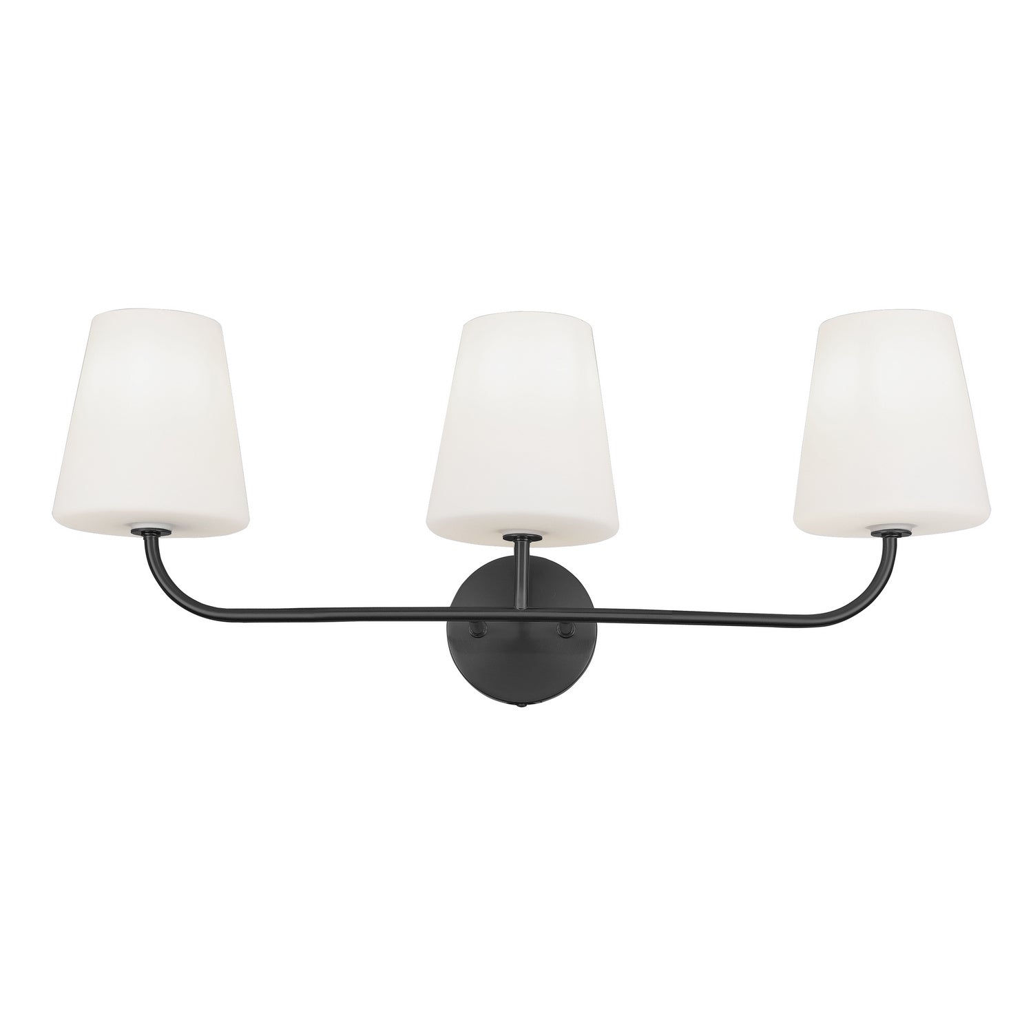 Dainolite Ltd - ELN-213W-MB-WH - Three Light Vanity - Eleanor - Matte Black