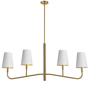 Dainolite Ltd - ELN-534HC-AGB-692 - Four Light Chandelier - Eleanor - Aged Brass