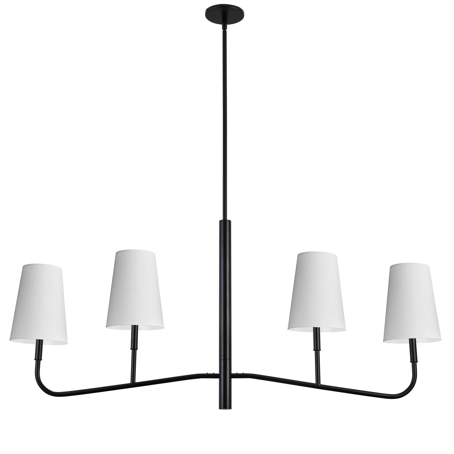 Dainolite Ltd - ELN-534HC-MB-790 - Four Light Chandelier - Eleanor - Matte Black