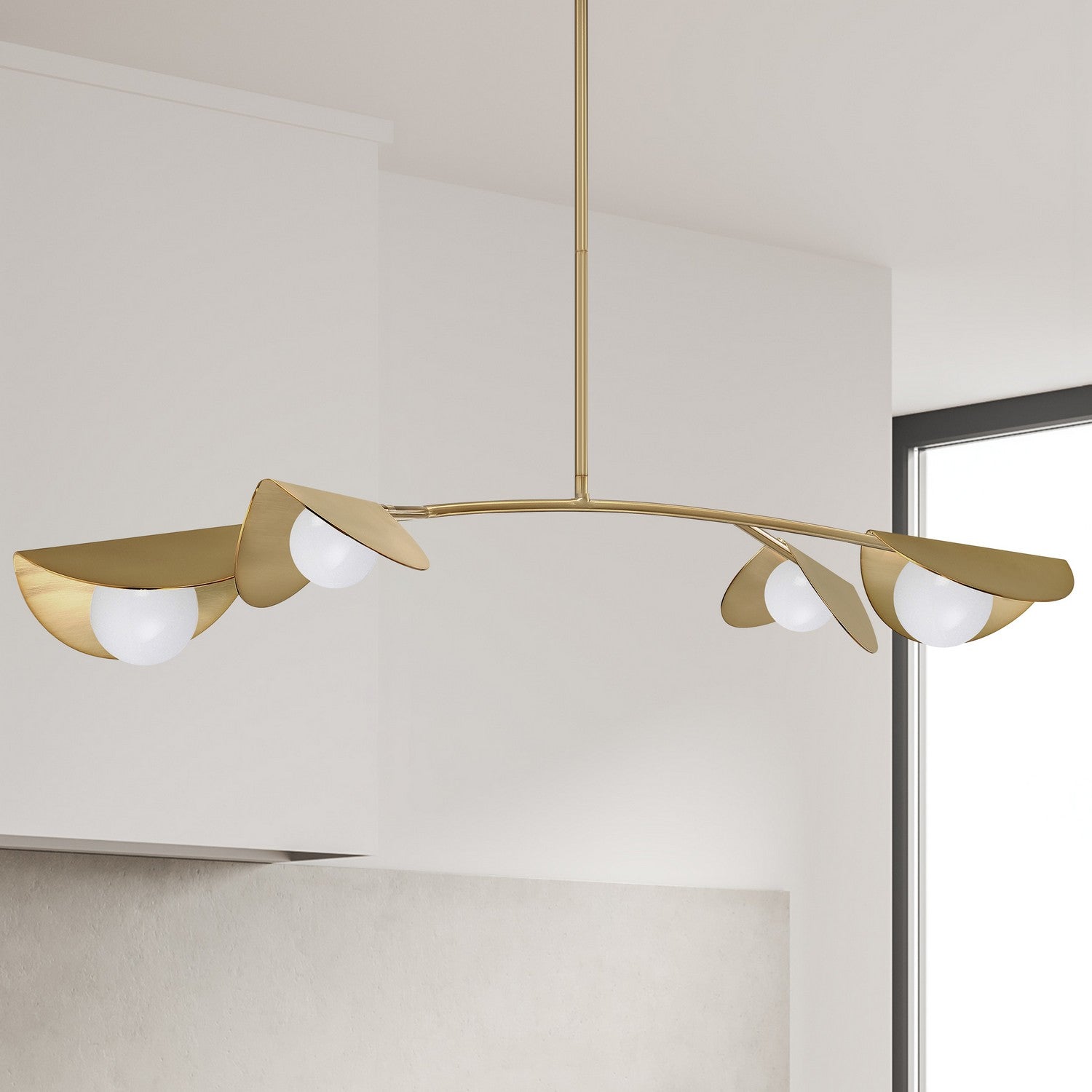 Dainolite Ltd - EMM-414HP-AGB - Four Light Pendant - Emma - Aged Brass