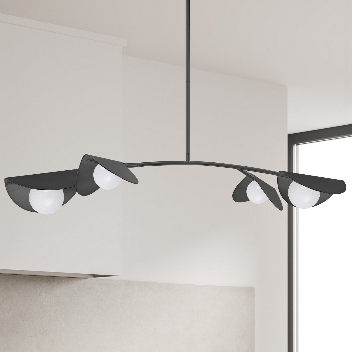 Dainolite Ltd - EMM-414HP-MB - Four Light Pendant - Emma - Matte Black