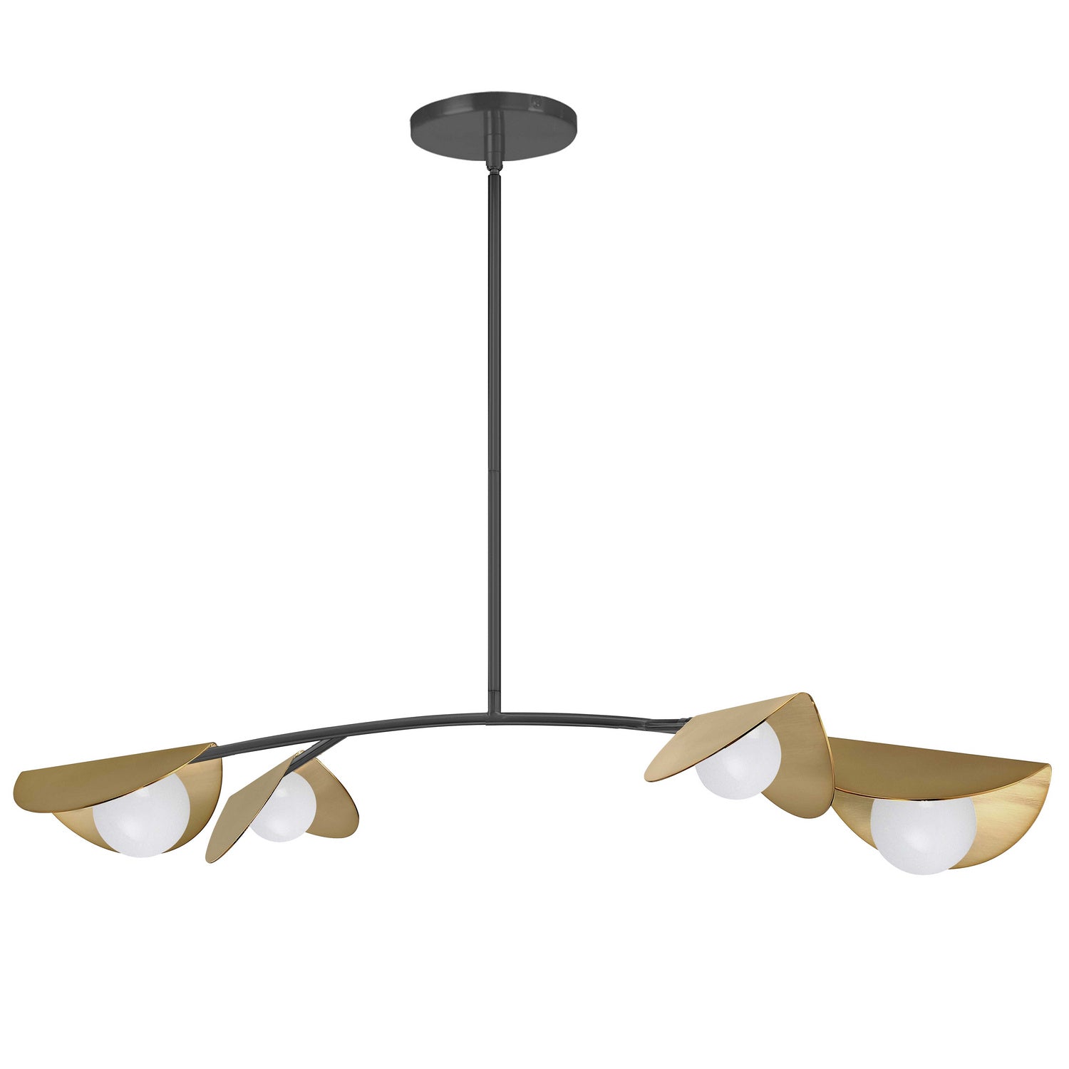 Dainolite Ltd - EMM-414HP-MB-AGB - Four Light Pendant - Emma - Matte Black