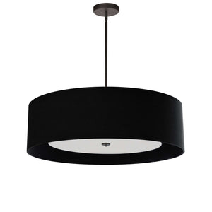 Dainolite Ltd - HEL-304P-MB-BW - Four Light Pendant - Helena - Matte Black