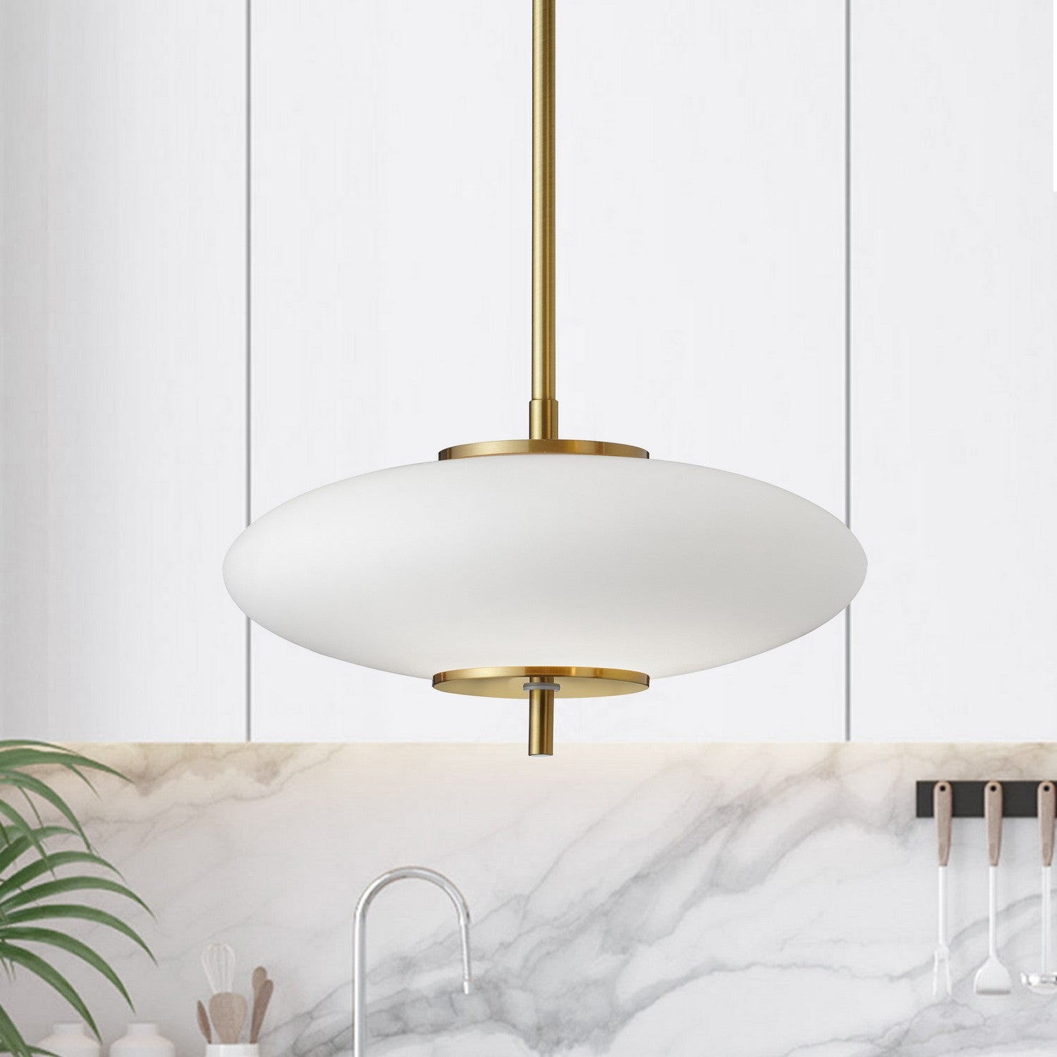 Dainolite Ltd - MAD-121LEDP-AGB - LED Pendant - Maddie - Aged Brass