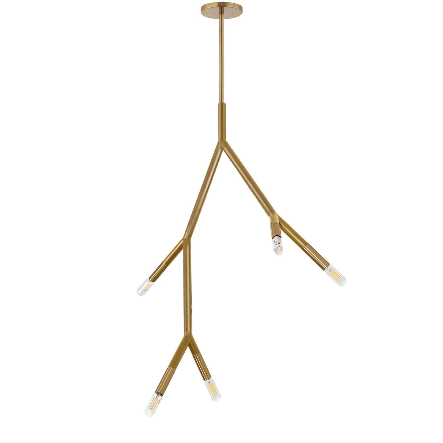 Dainolite Ltd - MOR-125P-AGB - Five Light Pendant - Morgan - Aged Brass