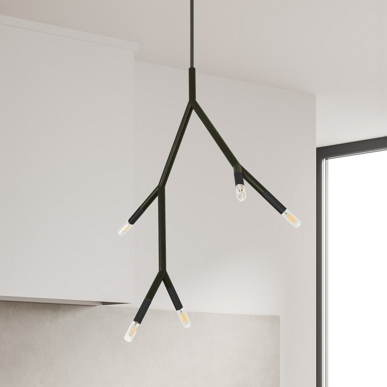 Dainolite Ltd - MOR-125P-MB - Five Light Pendant - Morgan - Matte Black