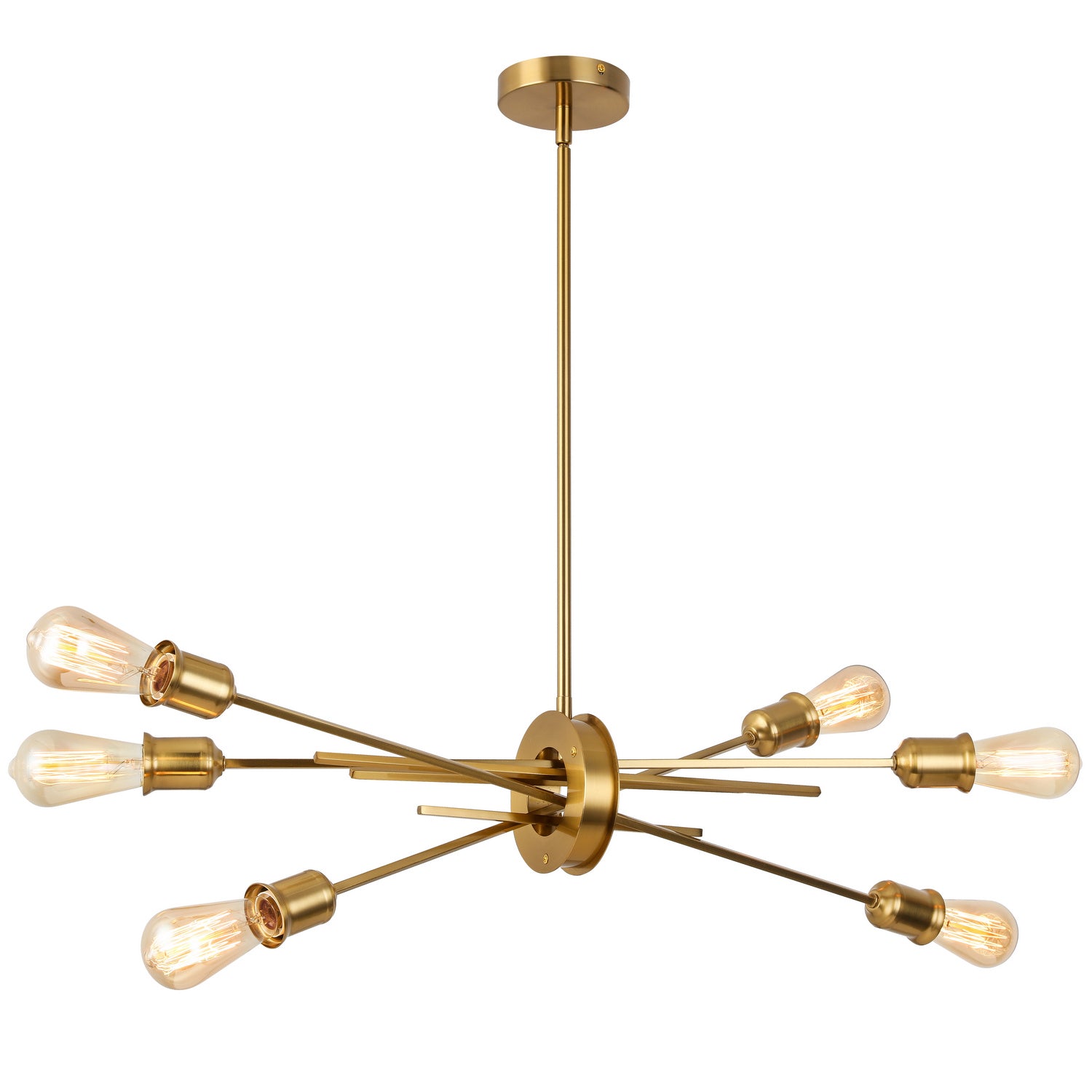 Dainolite Ltd - NEB-326HP-AGB - Six Light Pendant - Nebraska - Aged Brass