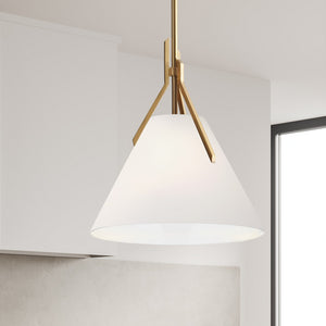 Dainolite Ltd - NIC-101P-AGB - One Light Pendant - Nicole - Aged Brass