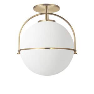 Dainolite Ltd - PAO-121SF-AGB - One Light Semi Flush Mount - Paola - Aged Brass