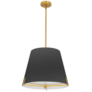 Dainolite Ltd - PST-184P-AGB-BK - Four Light Pendant - Preston - Black