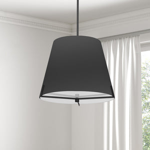 Dainolite Ltd - PST-184P-MB-BK - Four Light Pendant - Preston - Black