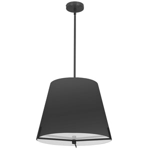 Dainolite Ltd - PST-184P-MB-BK - Four Light Pendant - Preston - Black