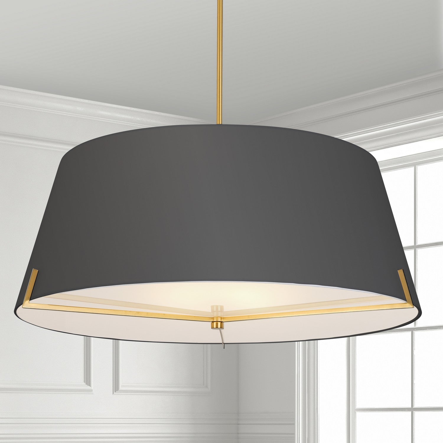 Dainolite Ltd - PST-324P-AGB-BK - Four Light Pendant - Preston - Black