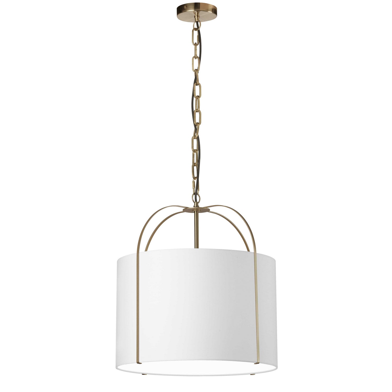 Dainolite Ltd - QCY-181P-GLD-WH - One Light Pendant - Quincy - White