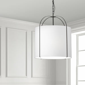 Dainolite Ltd - QCY-221P-BK-WH - Three Light Pendant - Quincy - White