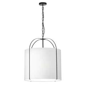 Dainolite Ltd - QCY-221P-BK-WH - Three Light Pendant - Quincy - White