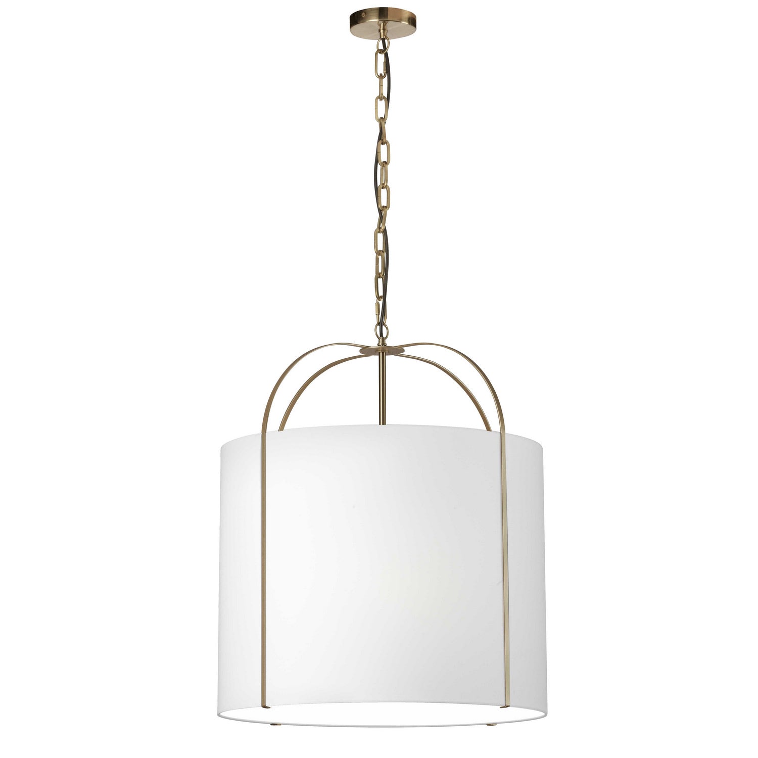 Dainolite Ltd - QCY-221P-GLD-WH - Three Light Pendant - Quincy - White