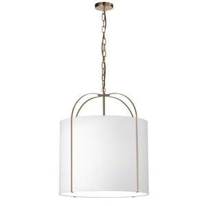 Dainolite Ltd - QCY-221P-GLD-WH - Three Light Pendant - Quincy - White