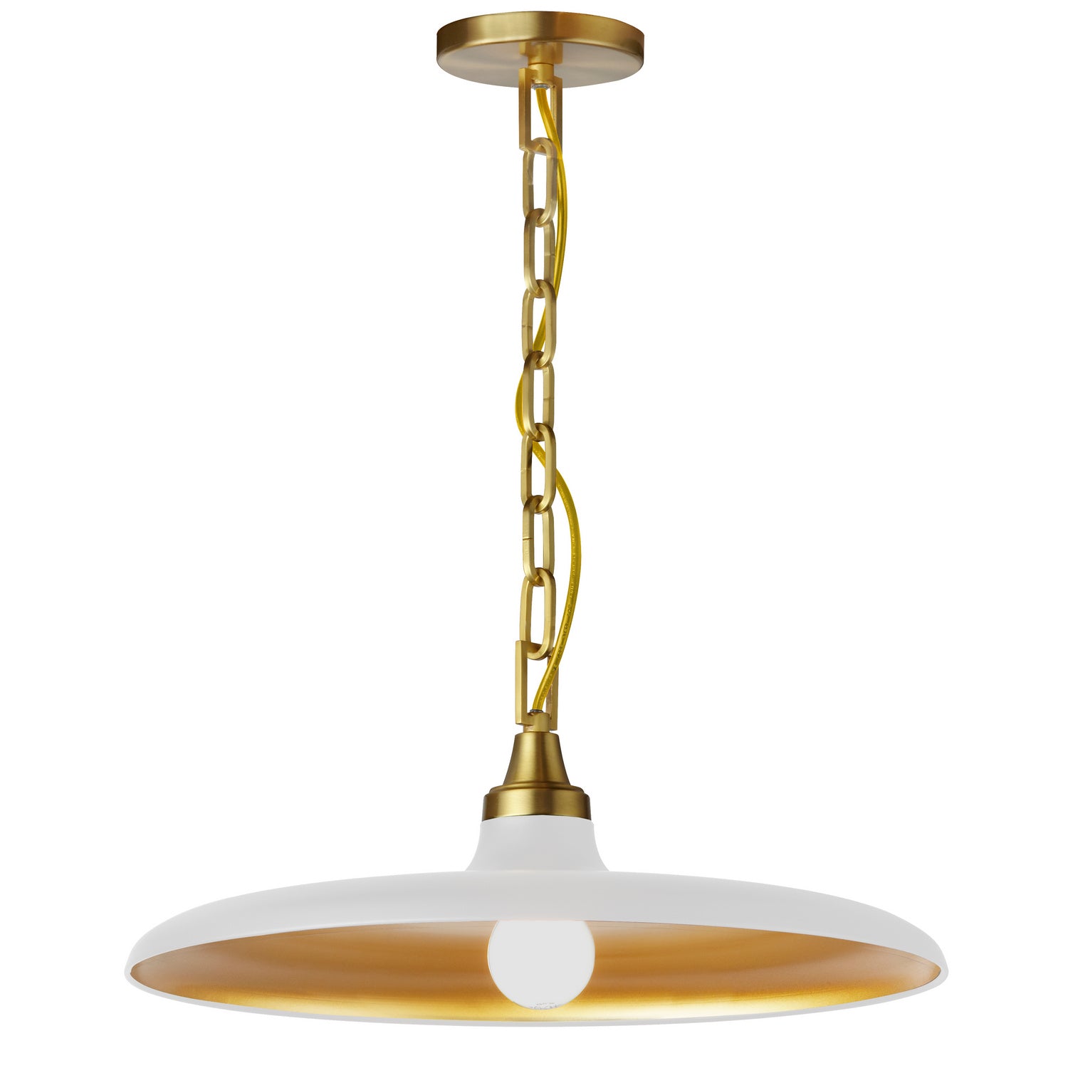 Dainolite Ltd - QTN-181P-MW-AGB - One Light Pendant - Quentin - Matte White