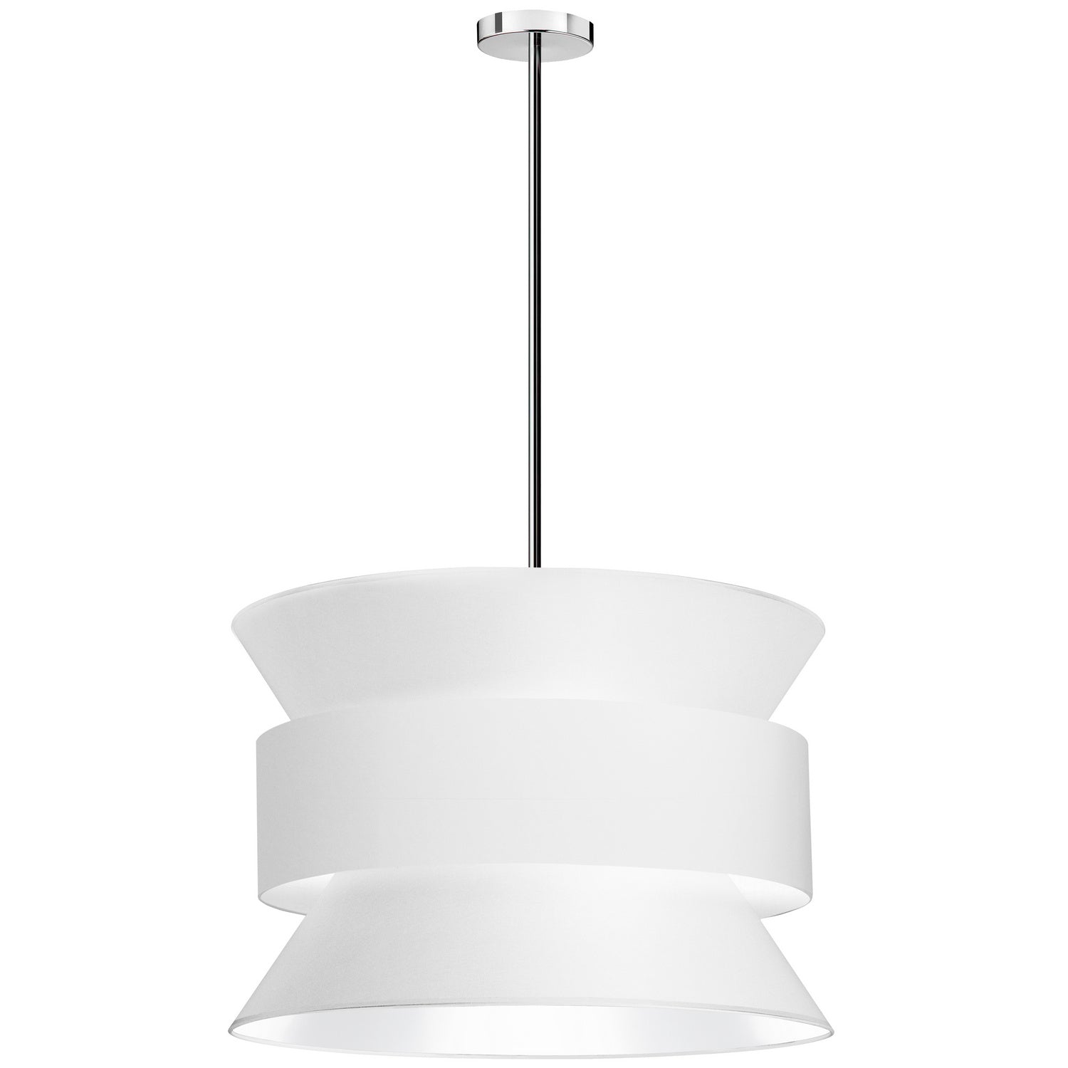 Dainolite Ltd - QUA-244P-WH - Four Light Pendant - Questa - White