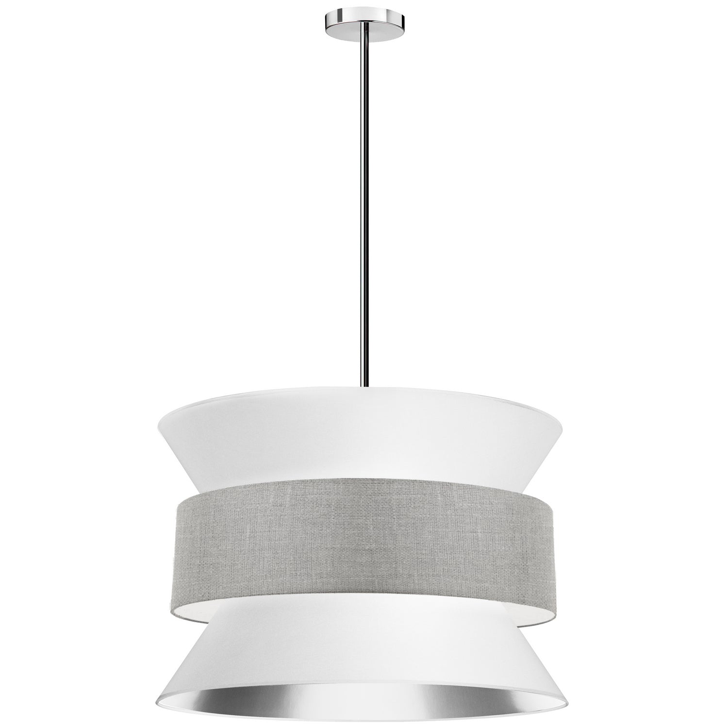 Dainolite Ltd - QUA-244P-WH-GRY - Four Light Pendant - Questa - White