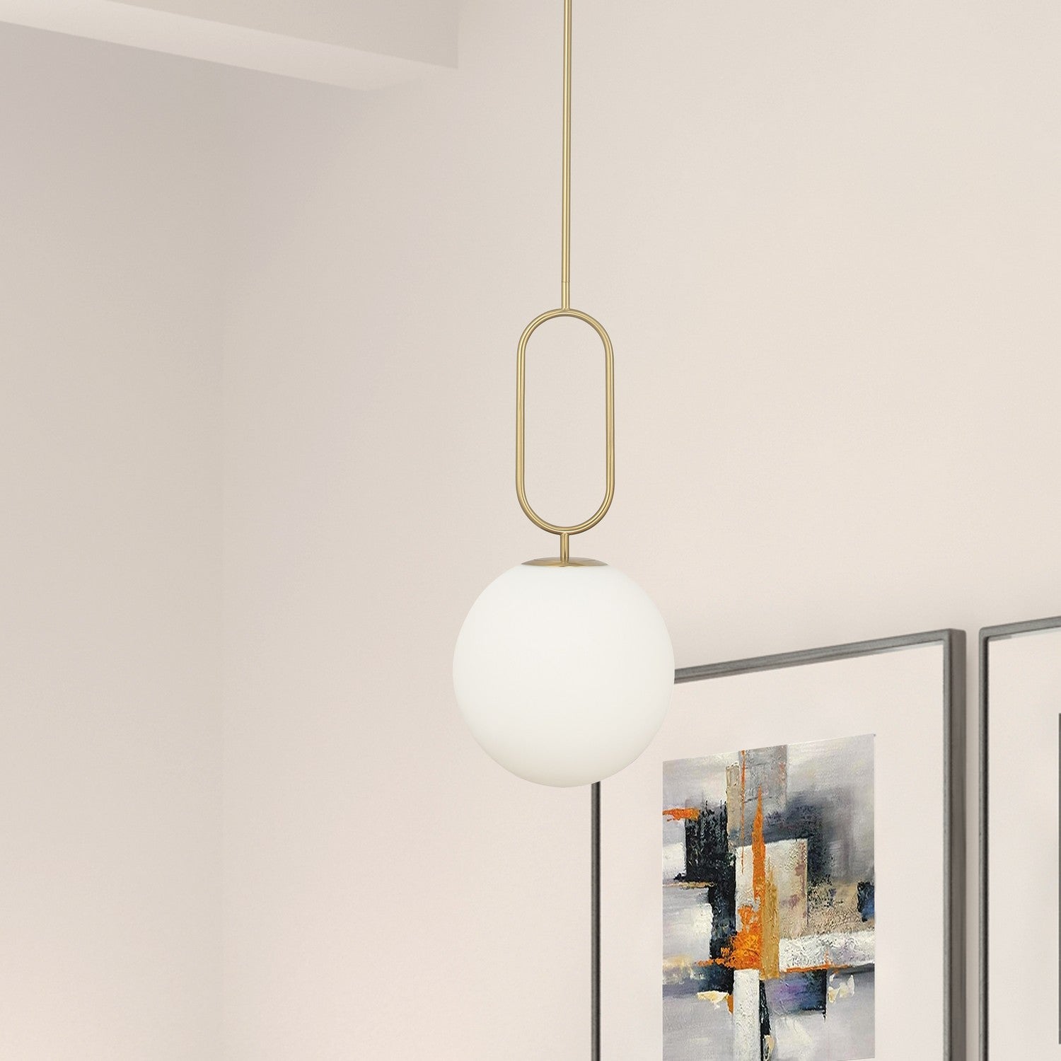 Dainolite Ltd - SIM-121P-AGB - One Light Pendant - Simone - Aged Brass