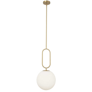 Dainolite Ltd - SIM-121P-AGB - One Light Pendant - Simone - Aged Brass