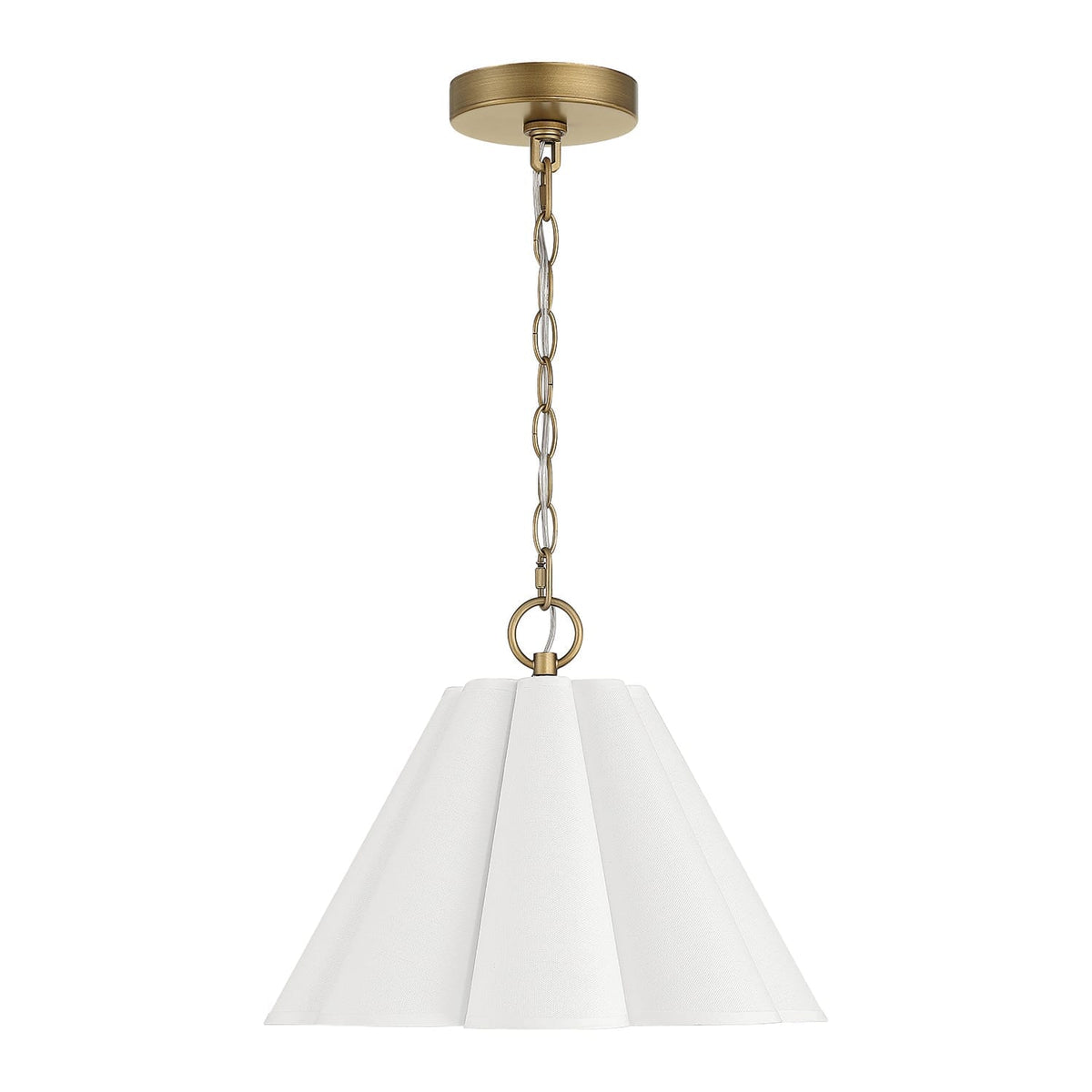 Hunter - 13260 - One Light Pendant - Isabella Scalloped - Luxe Gold