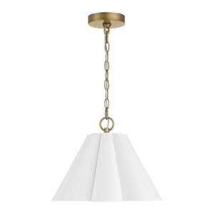 Hunter - 13260 - One Light Pendant - Isabella Scalloped - Luxe Gold
