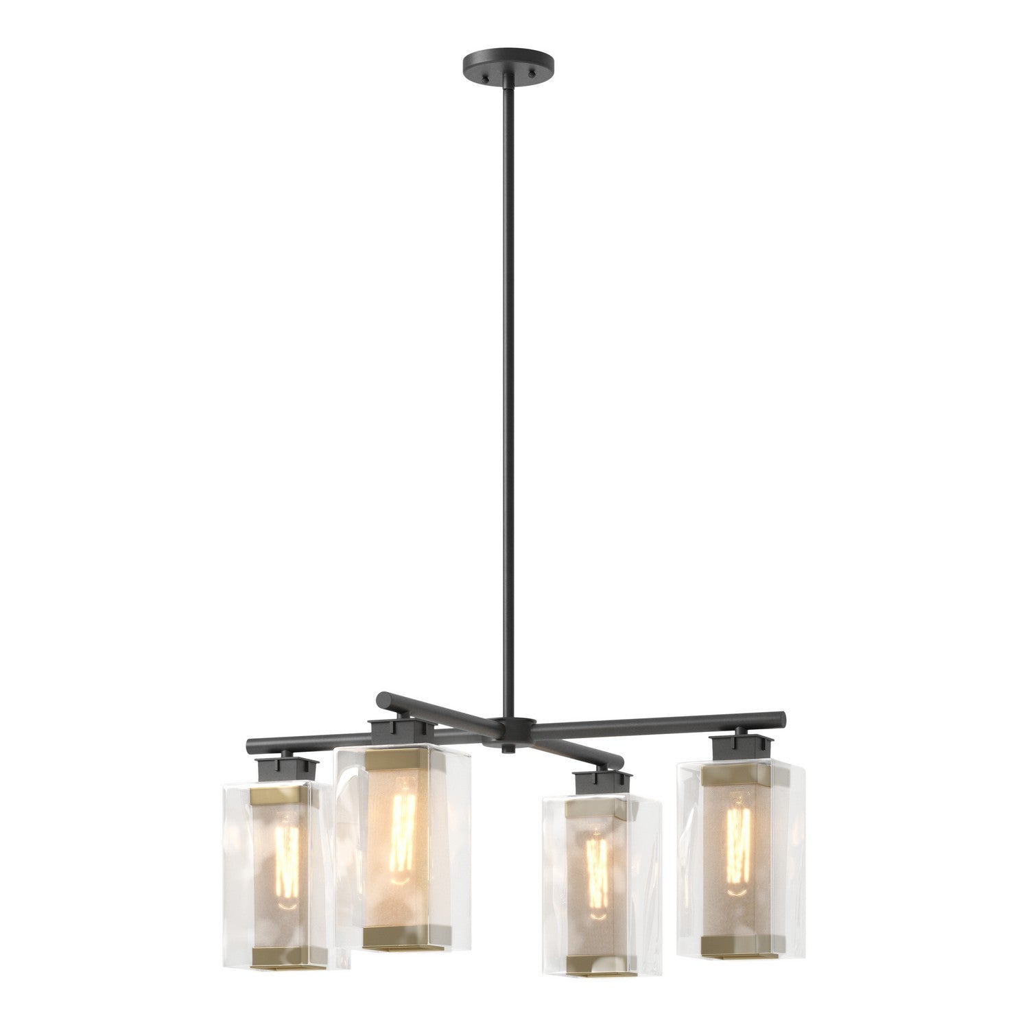 Hubbardton Forge - 364213-SKT-MULT-80-70-ZM0093 - Polaris Outdoor 4-Light Pendant - Polaris - Coastal Black