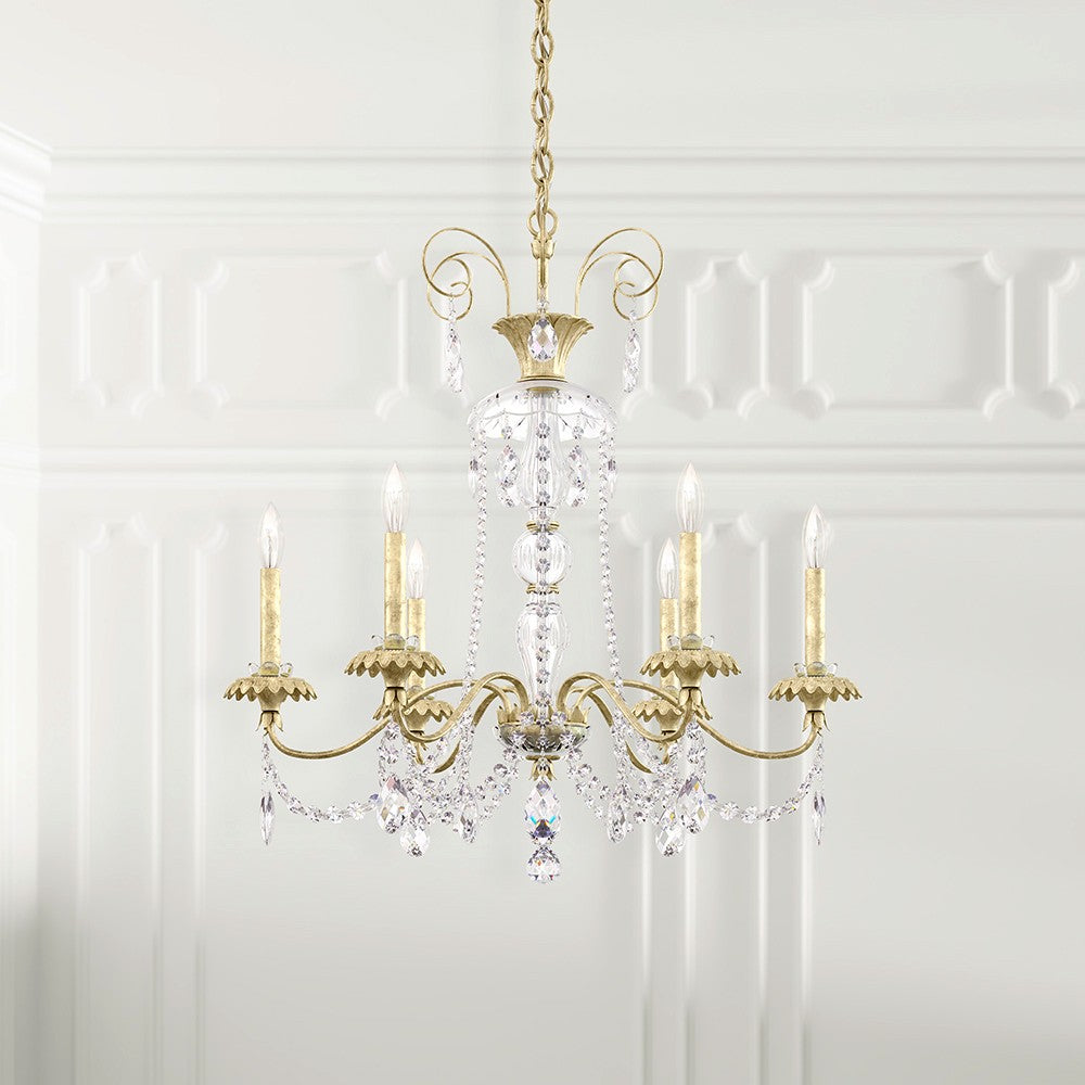 Schonbek - AT1006N-44H - Six Light Chandelier - Helenia - Heirloom Silver