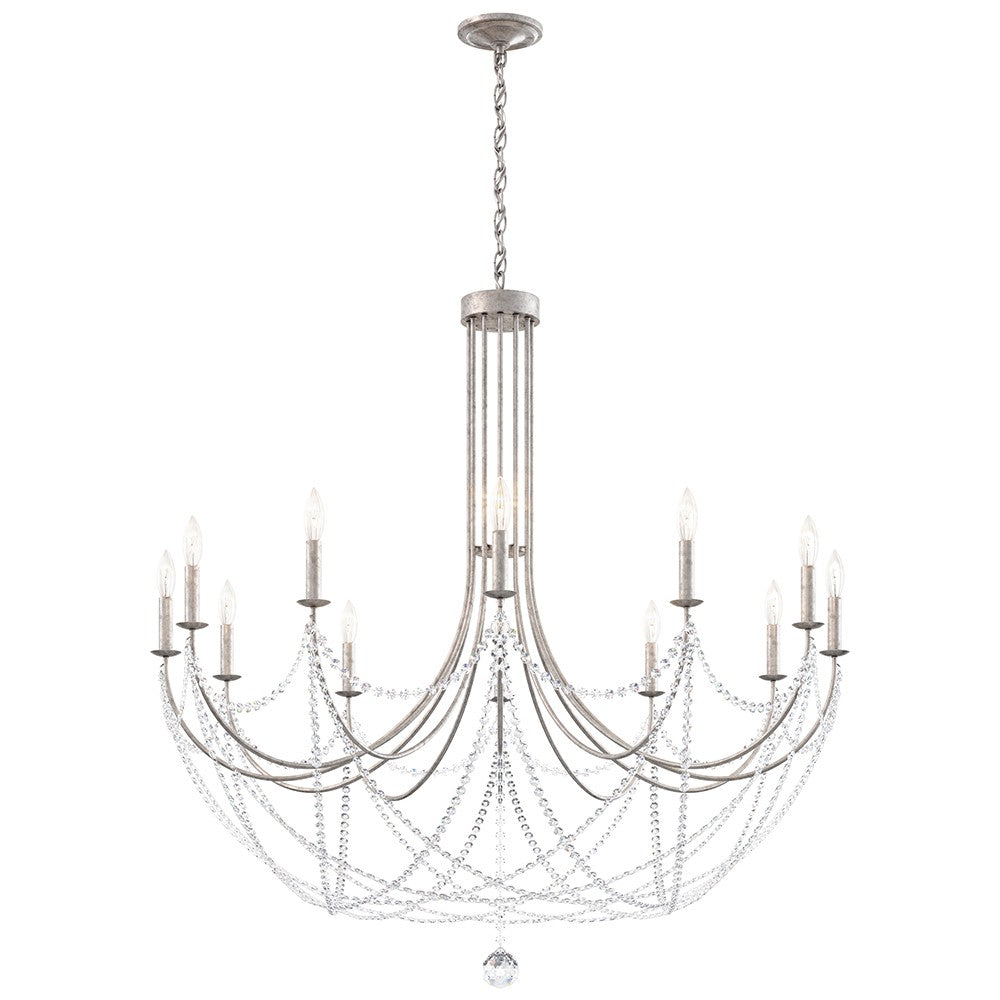 Schonbek - RJ1012N-48O - 12 Light Chandelier - Verdana - Antique Silver