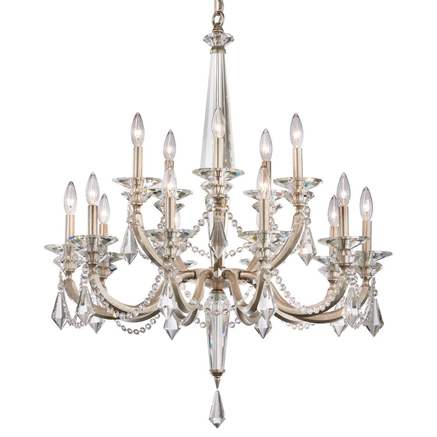 Schonbek - S6715N-48R - 15 Light Chandelier - Verona - Antique Silver