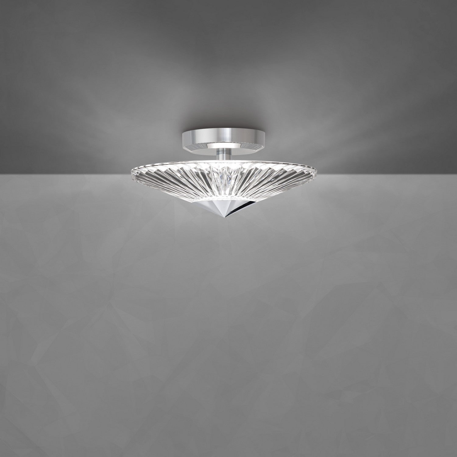 Schonbek - S7212-702H - LED Semi-Flush Mount - Origami - Polished Chrome