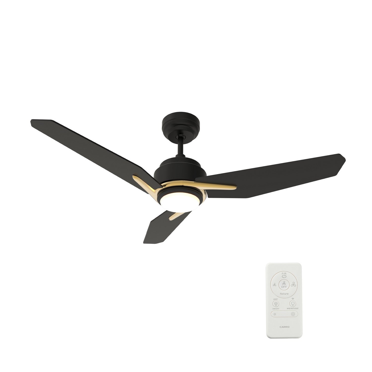 Carro - VS483J3-L11-B2-1G - 48"Smart Ceiling Fan - Tracer - Black