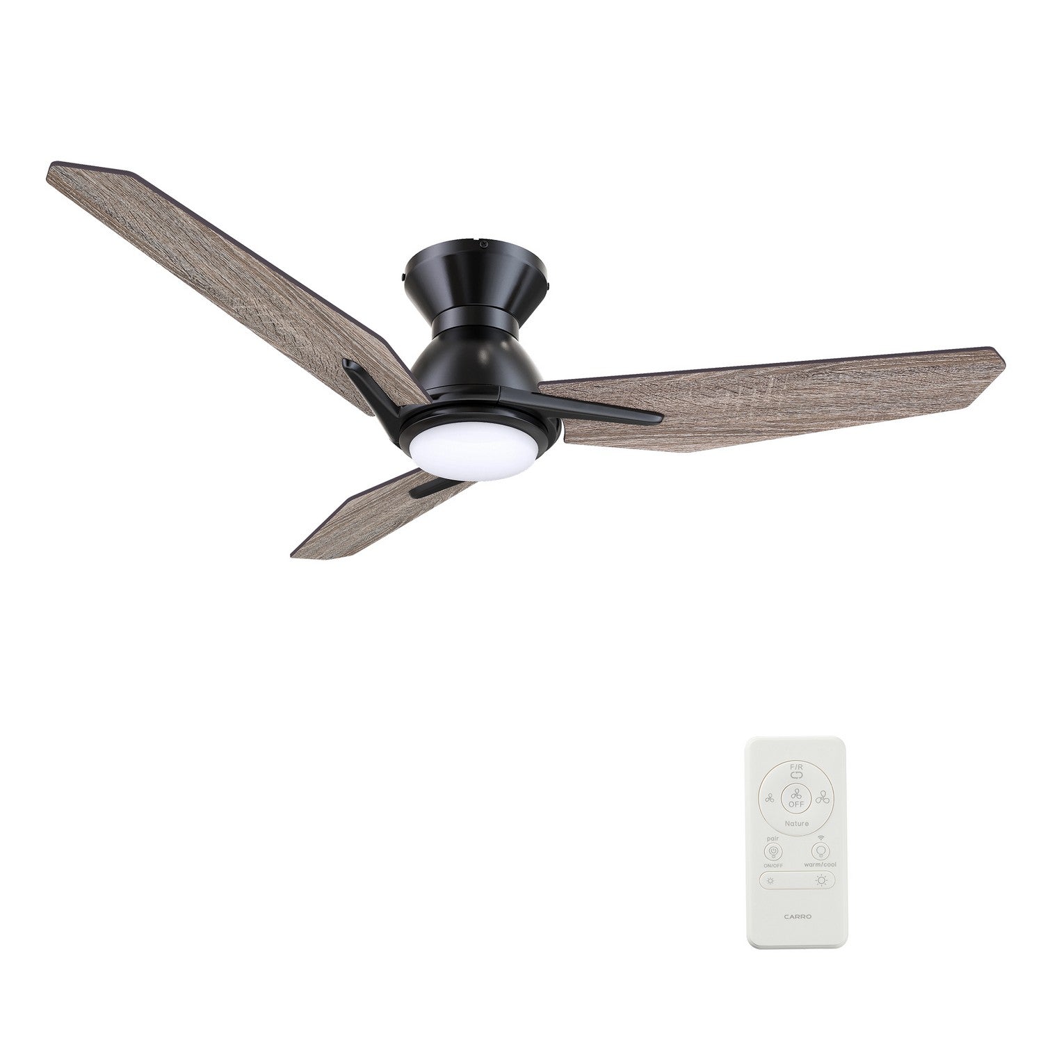 Carro - VS483J3-L11-BS-1-FM - 48"Smart Ceiling Fan - Calen - Black