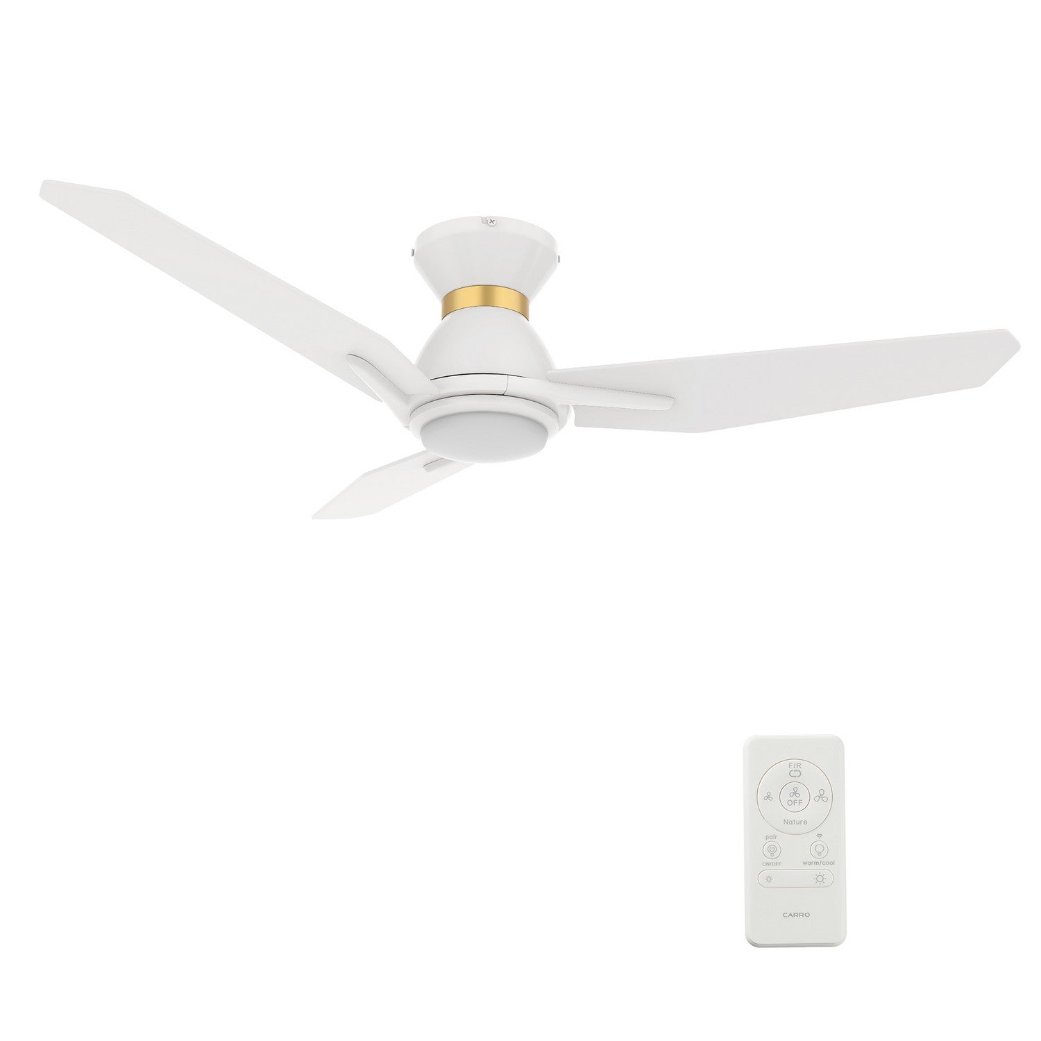 Carro - VS483J3-L11-W1-1-FMA - 48"Smart Ceiling Fan - Calen - White