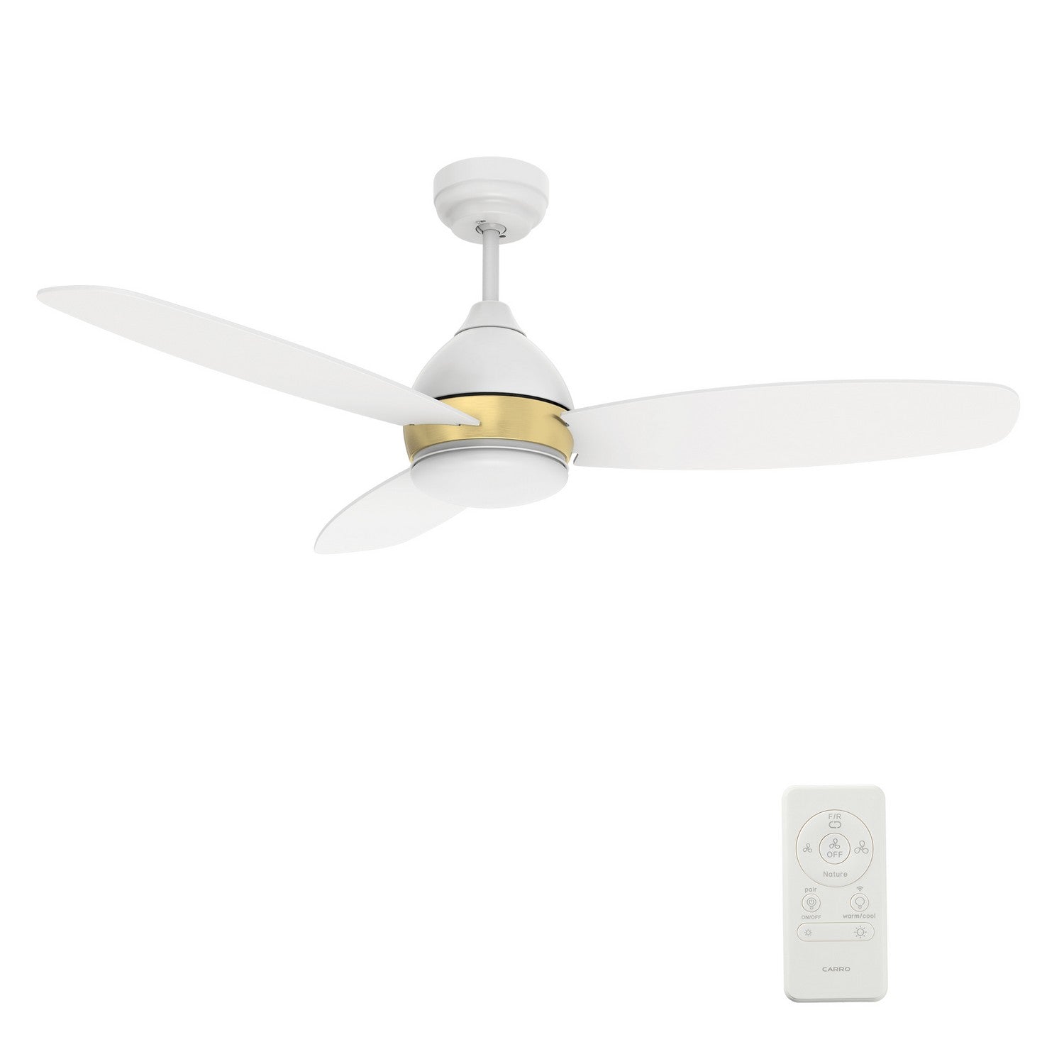 Carro - VS483Q6-L12-W1-1A - 48"Smart Ceiling Fan - Hobart - White