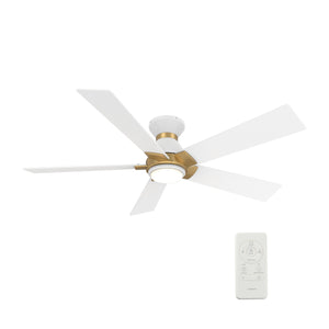 Carro - VS485J1-L11-W1-1G-FM - 48"Smart Ceiling Fan - Ascender - White