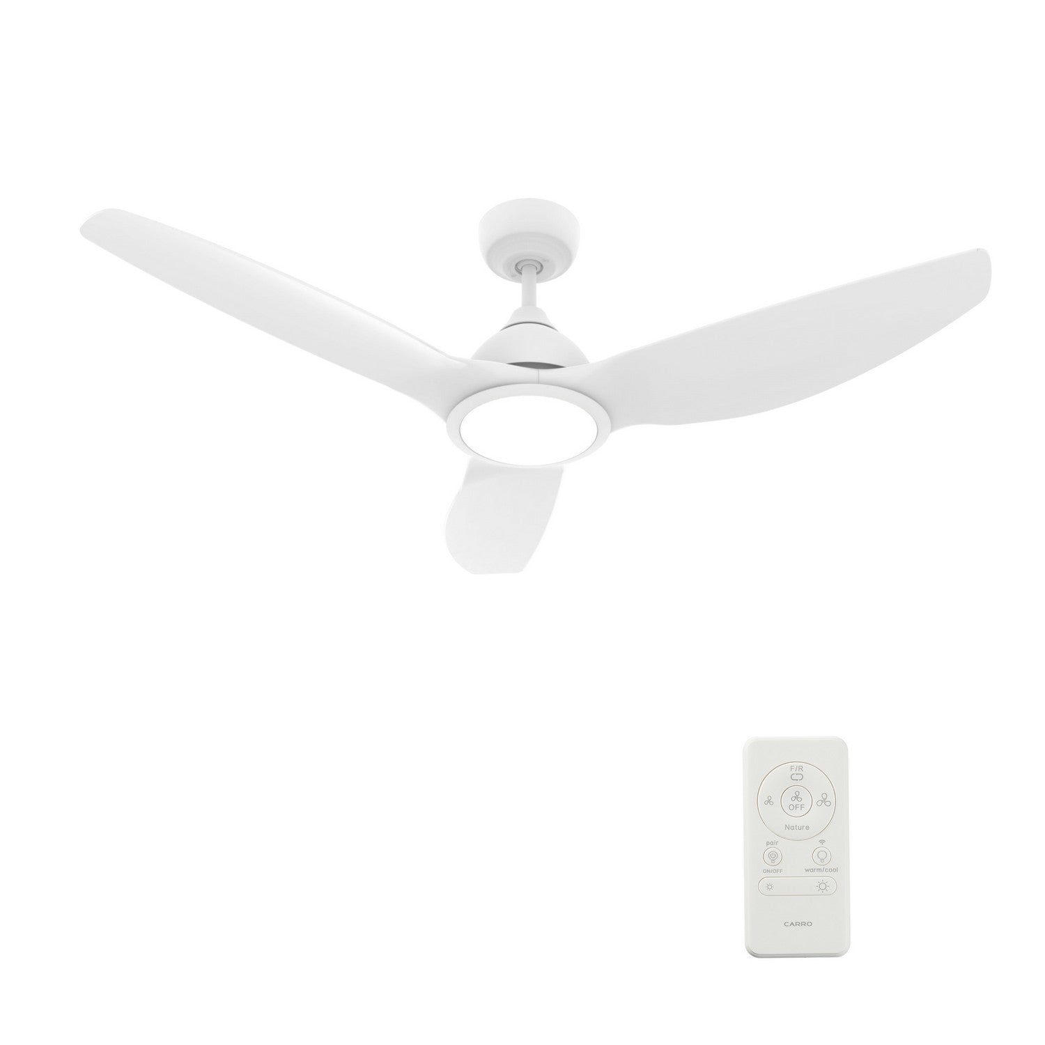 Carro - VS523K-L12-W1-1 - 52"Smart Ceiling Fan - Cranston - White